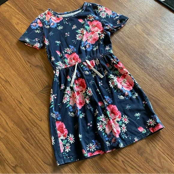 Gap size girl’s medium short sleeve floral dress - Picture 1 of 5
